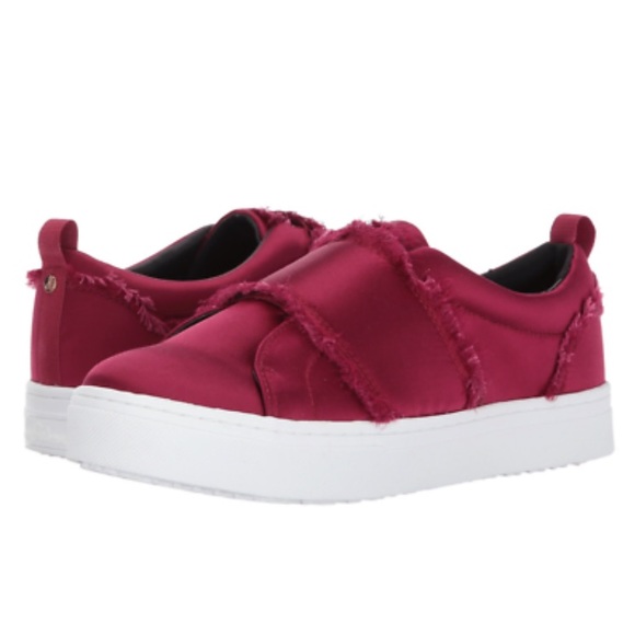 Sam Edelman Shoes - Sam Edelman Levine Sneaker in Satin Cranberry
